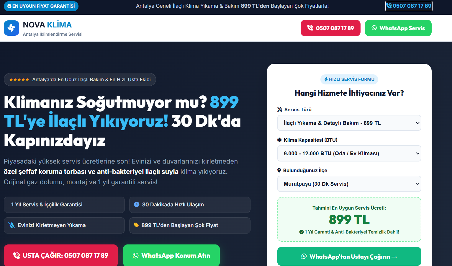 Antalya'da Klima Servisi
